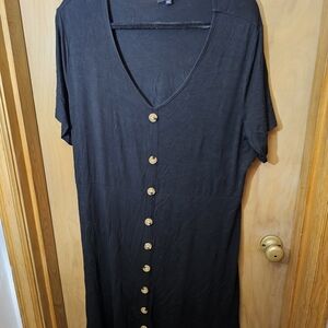 Black Button-Down Dress